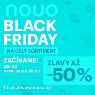 BLACK FRIDAY v NOUO je tu! 🖤 Zľavy až do -50 % na celý sortiment – od doplnkov po vychytávky do domácnosti. 🎯 Platí len do...